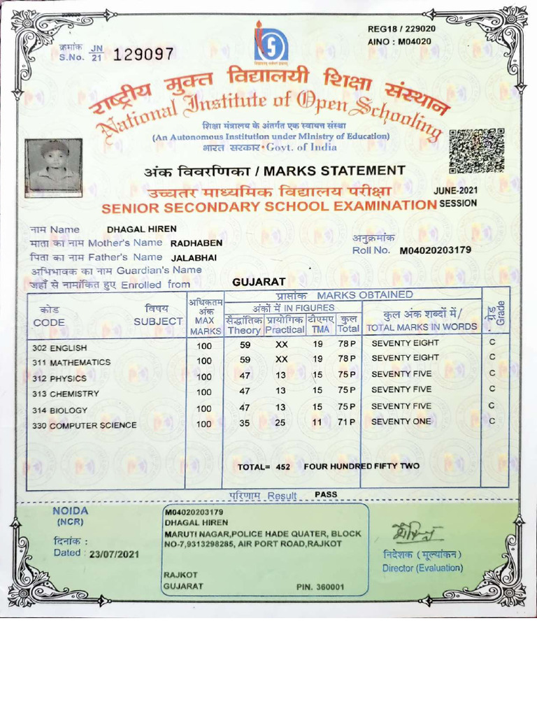 12th Result - Compressed | PDF
