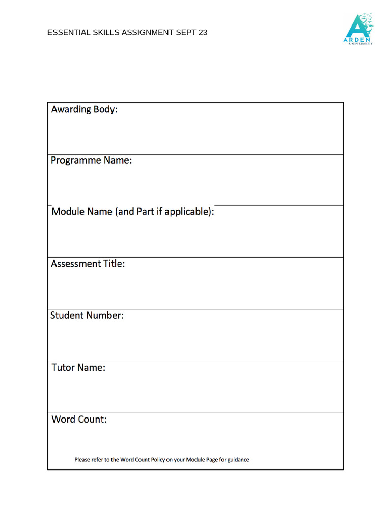 2 - Essential Skills Assignment Template | PDF | Nursing | Occupational ...