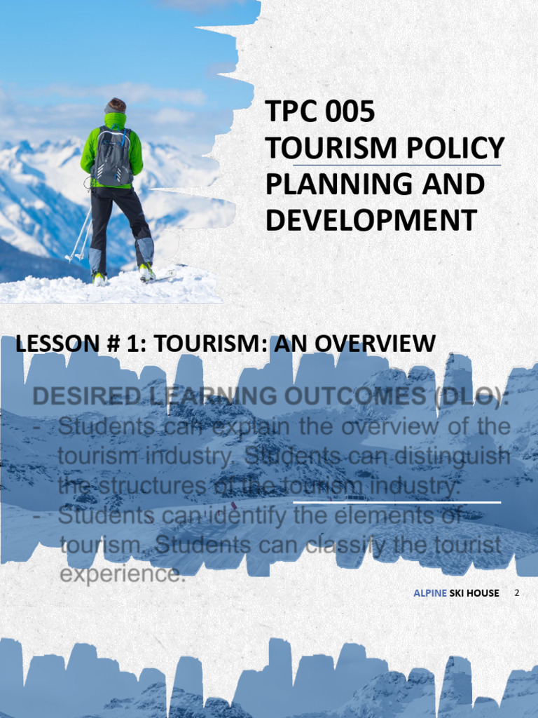 PDF Lesson 1 Tourism Planning and Development | PDF | Tourism | Transport