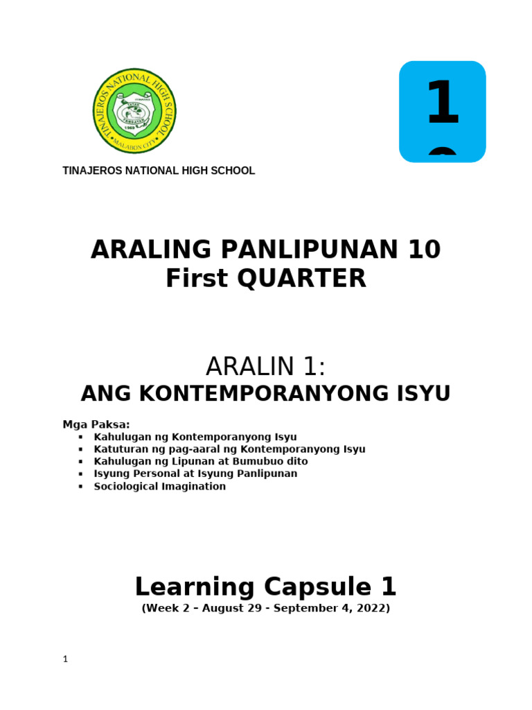 G10 LEARNING-CAPSULE 1now | PDF