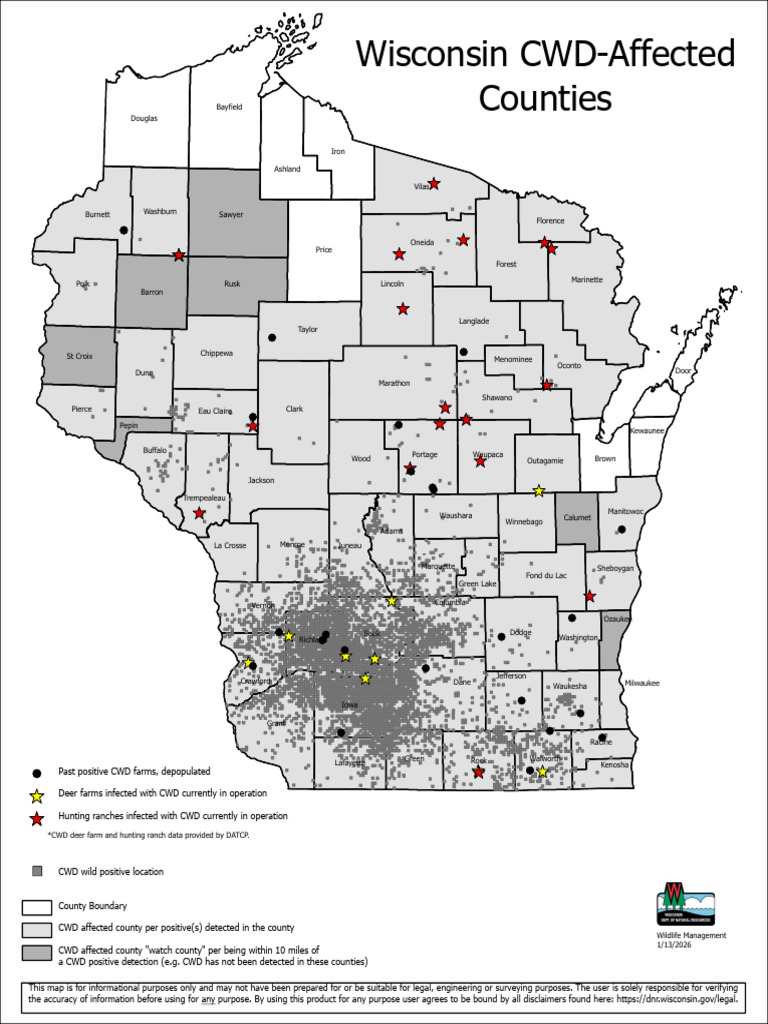 c Wd Affected Counties Map | PDF