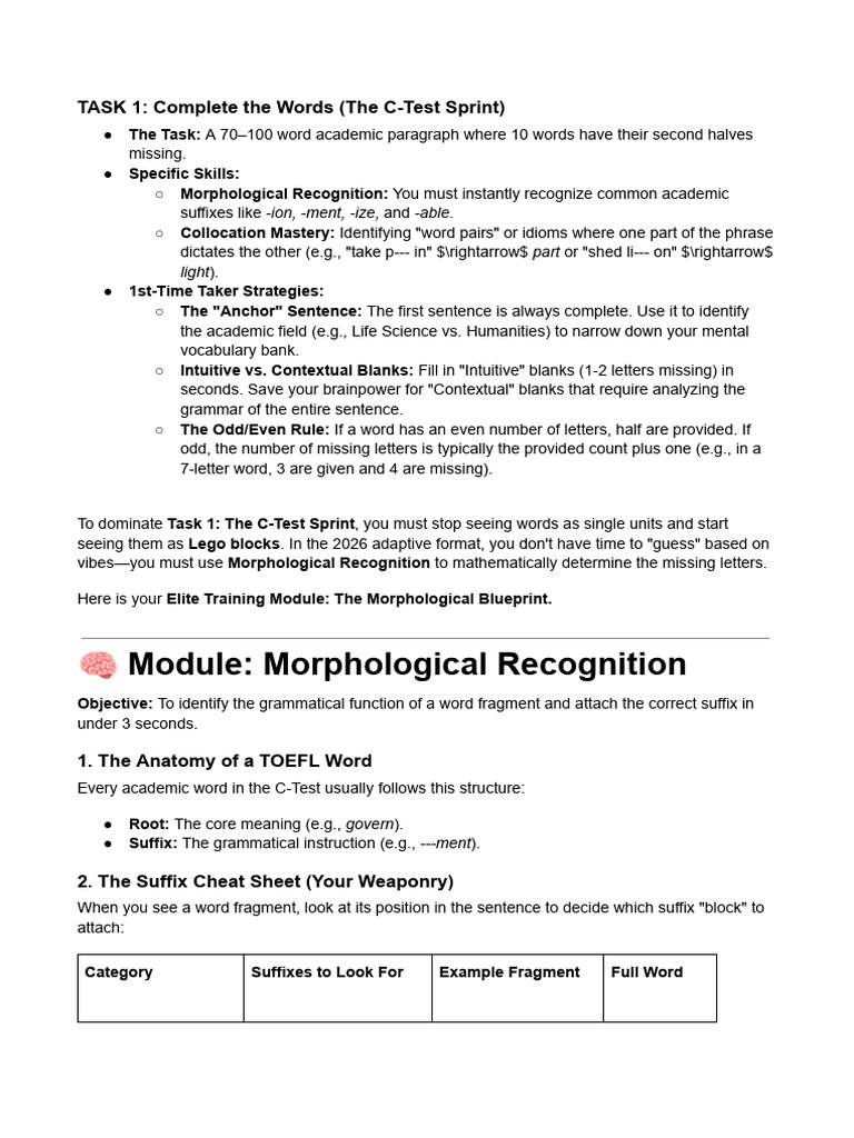 Reading Task 1 - Complete The Words | PDF | Word | Adjective