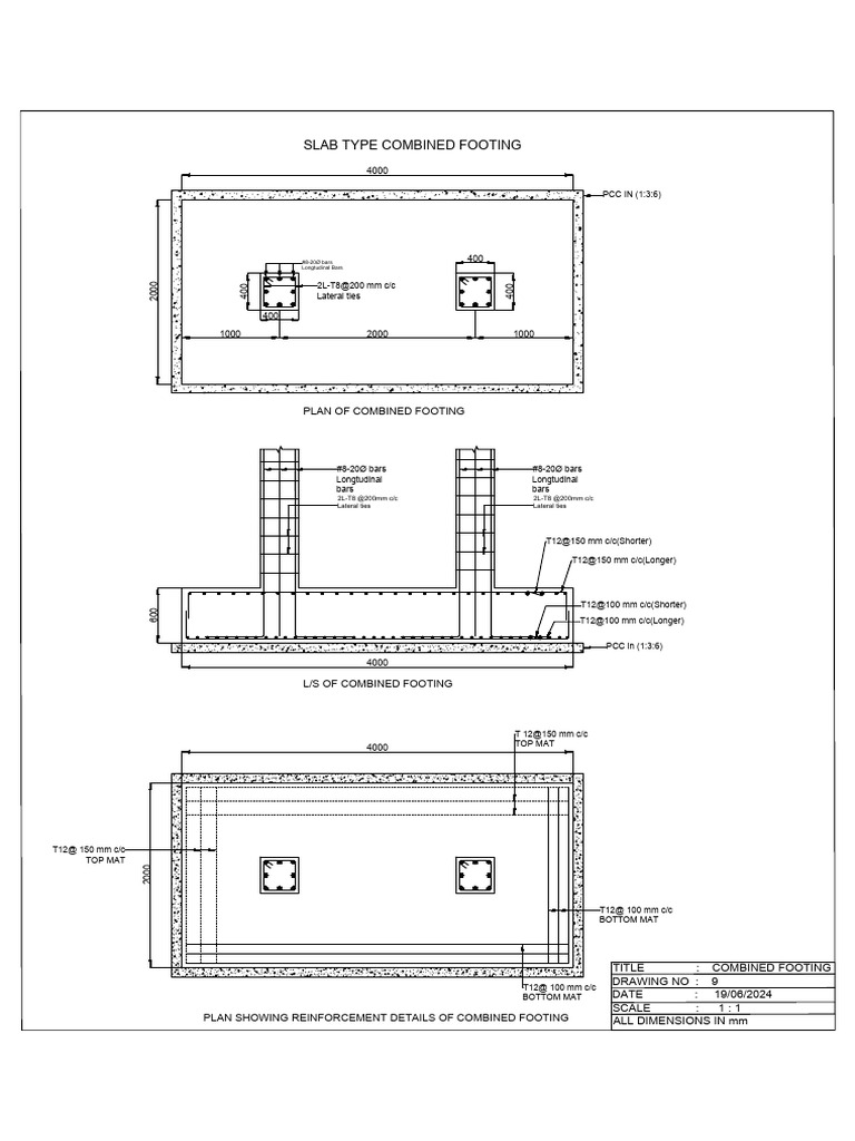 Combine Footing Model | PDF