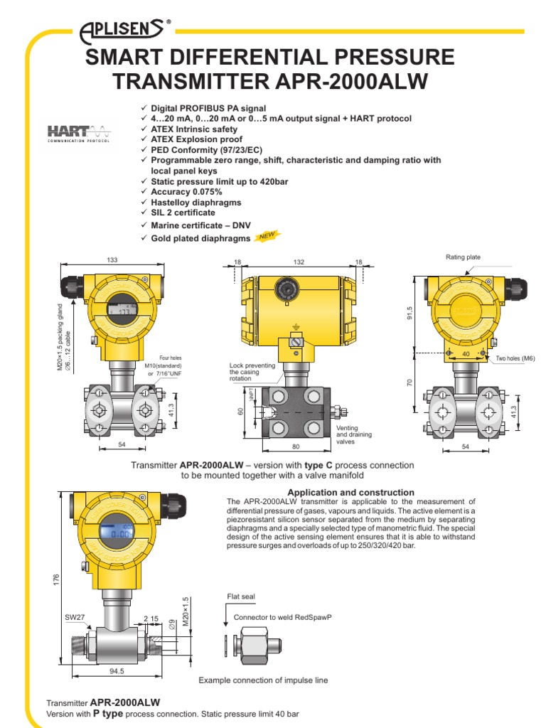 Apr 2000alw | PDF | Pressure Measurement | Transmitter