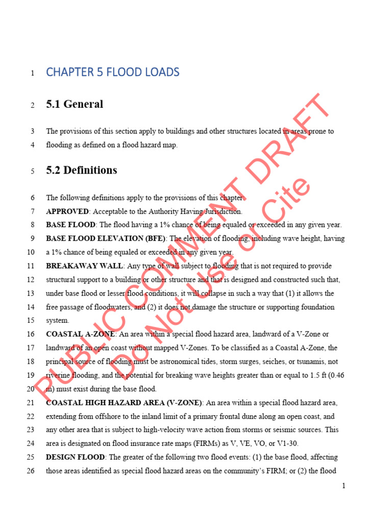Asce 7 22 CH 05 For PC | PDF | Flood | Pressure