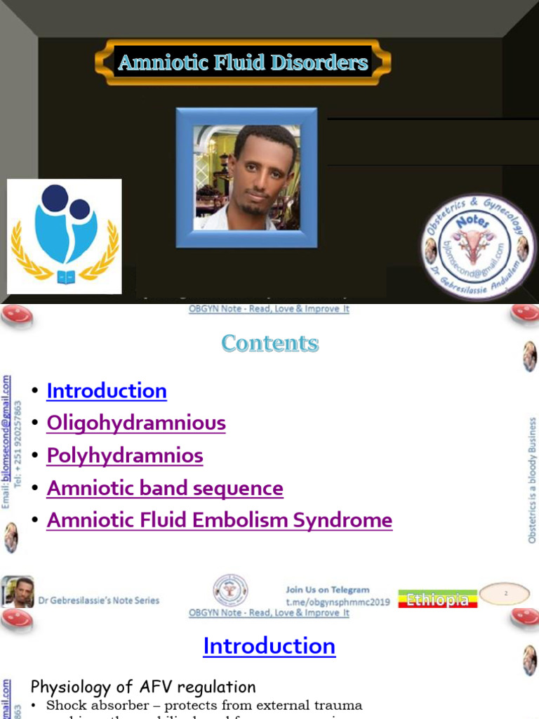 Amniotic Fluid Disorders - 2019 | PDF | Childbirth | Fetus