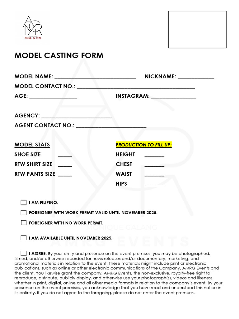 Amrg Casting Form | PDF