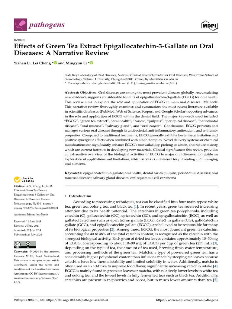 pathogens-13-00634 | PDF | Cancer | Reactive Oxygen Species