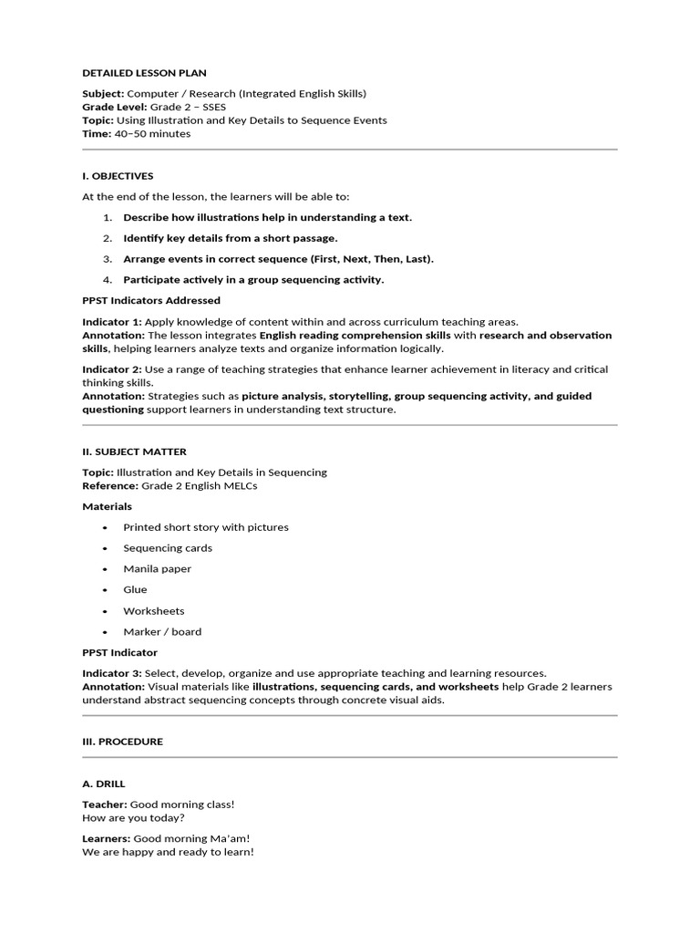 Detailed Lesson Plan | PDF | Lesson Plan | Learning
