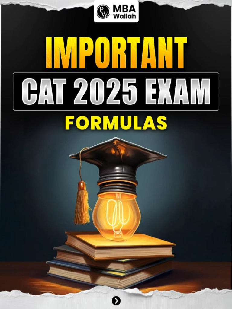 Important All Formulas for CAT 2025 | PDF