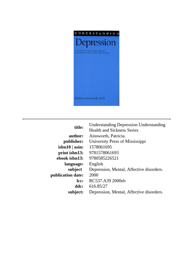 Understanding Depression | PDF | Mania | Bipolar Disorder