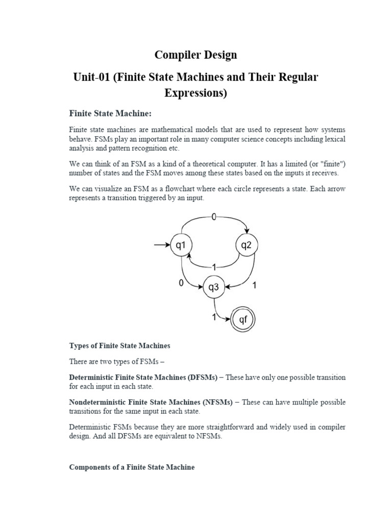 Finite State Machines | PDF | Regular Expression | Computer Programming