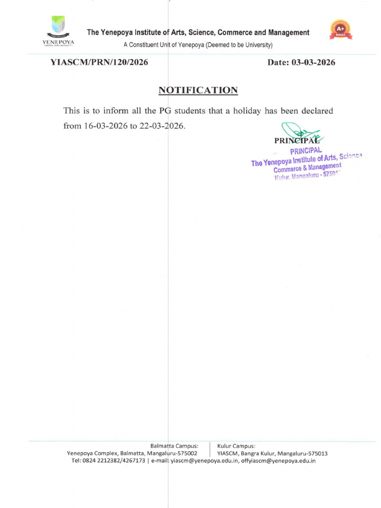 Notification - PG | PDF