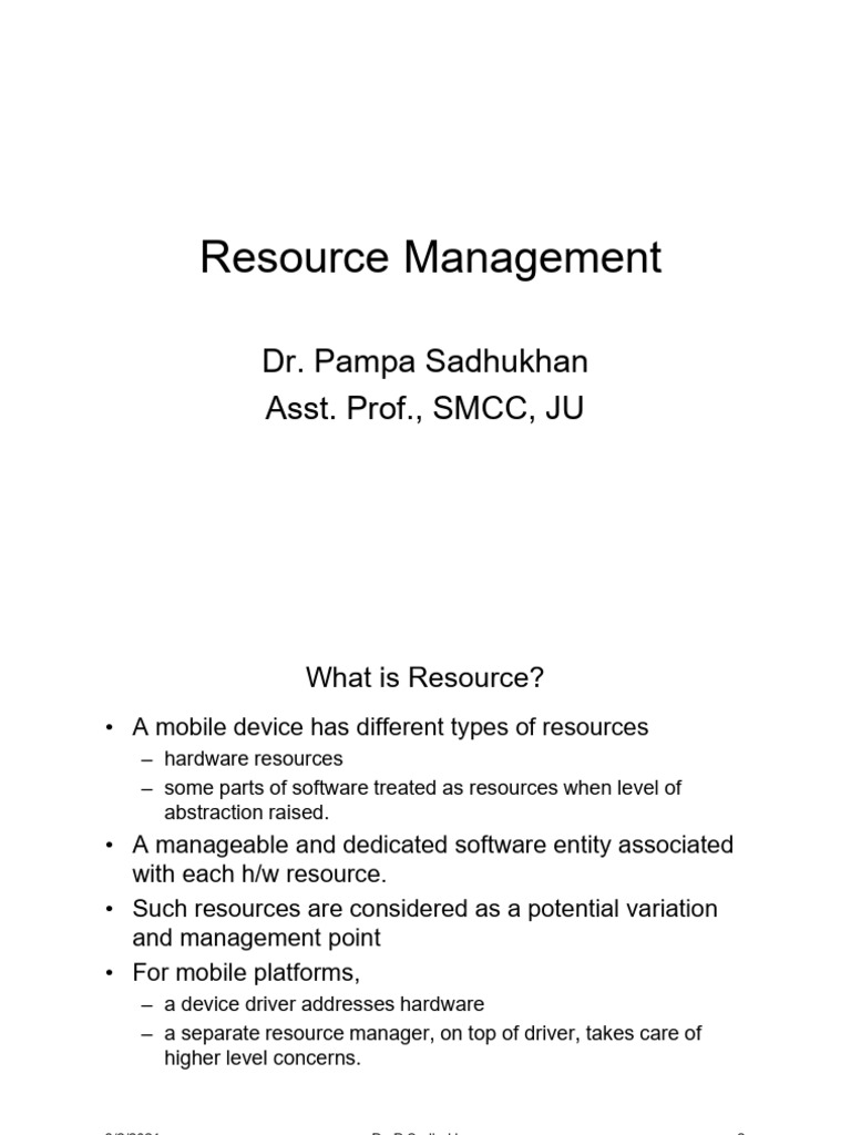 Resource Management | PDF | Kernel (Operating System) | Office Equipment