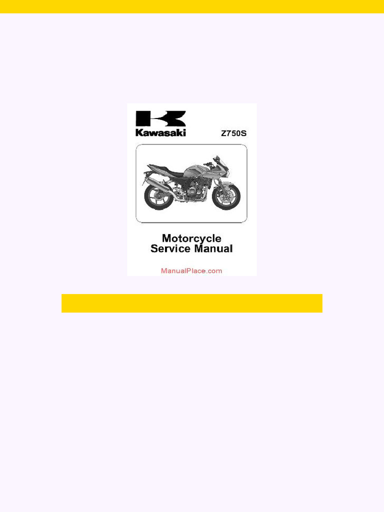 Kawasaki z750s Service Manual | PDF | Bearing (Mechanical