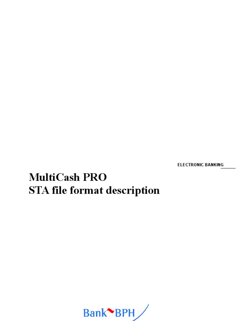 MultiCash STA File Format Overview | PDF | Debits And Credits | File Format