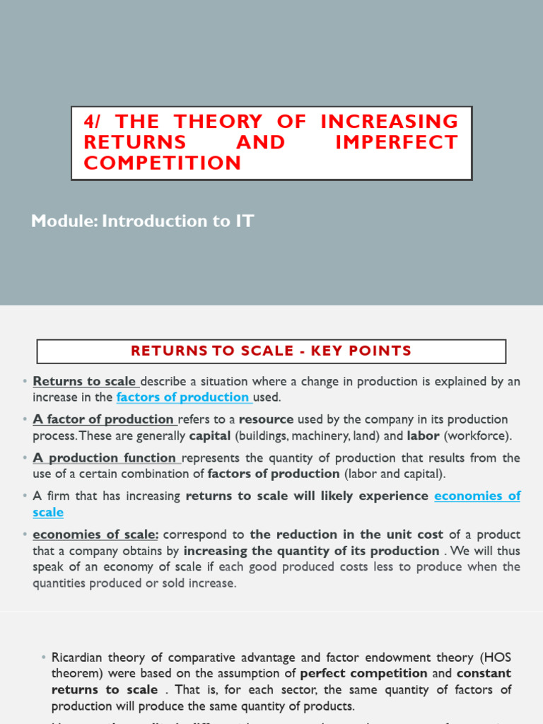 Ch5 Theory of Increasing Returns (Neoclassical) (2) - Compressed | PDF ...