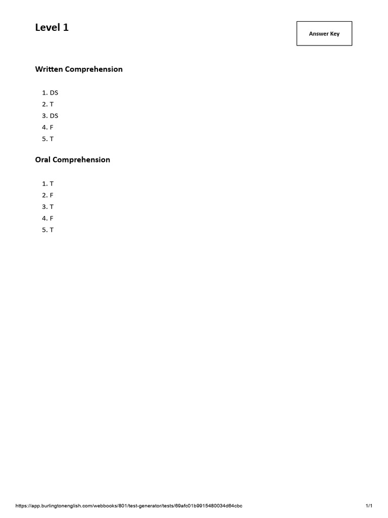 BurlingtonEnglish - Choices 3 - Test Generator LEVEL 1 AK | PDF