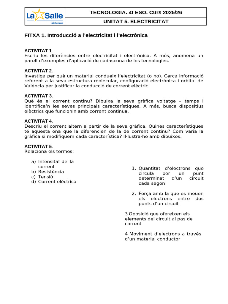 TECNO 4_FITXA 1 | PDF