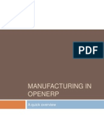 Manufacturing in Openerp: A Quick Overview