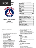 Cessna 172P Checklist