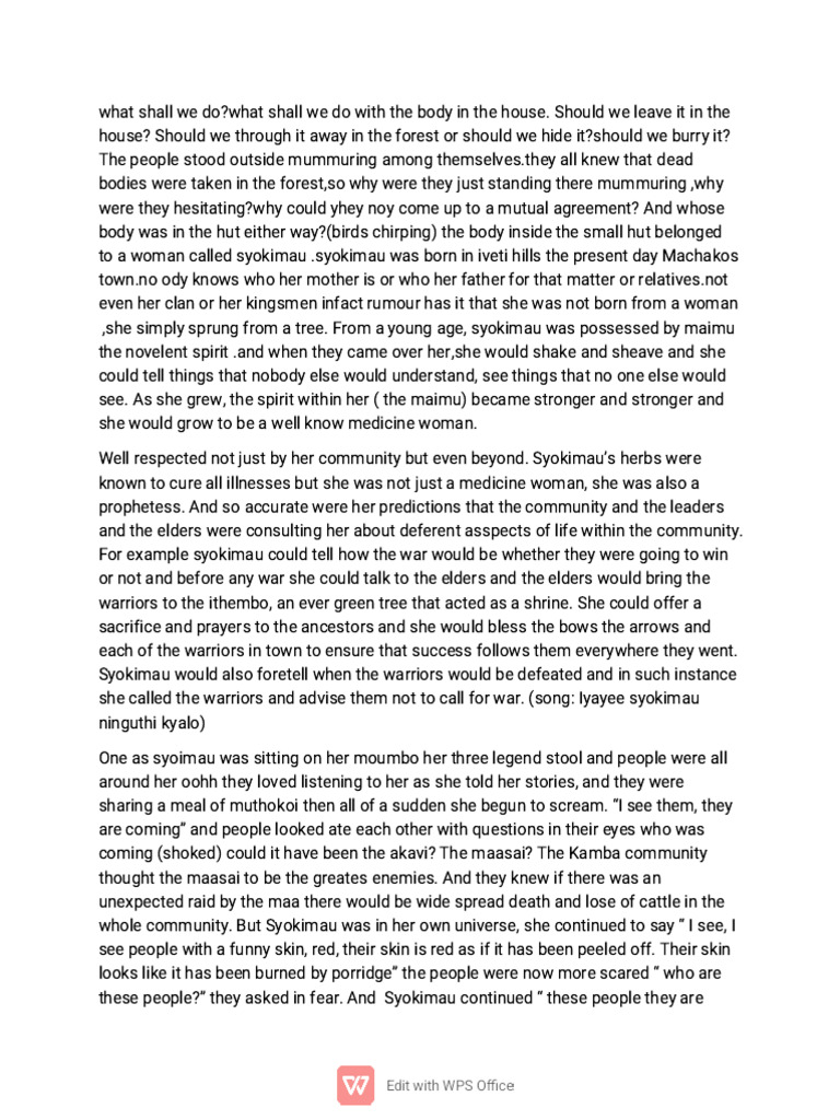 Syokimau Narrative | PDF
