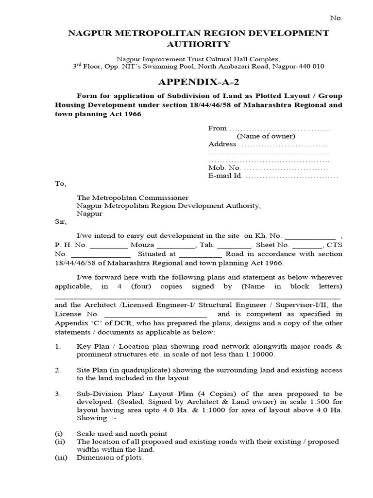 Nmrda Appendix A2 Form | PDF