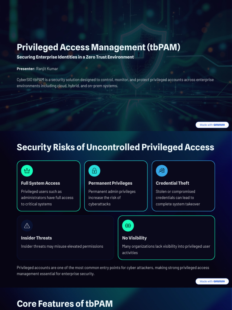 Privileged Access Management TbPAM | PDF | Security | Computer Security