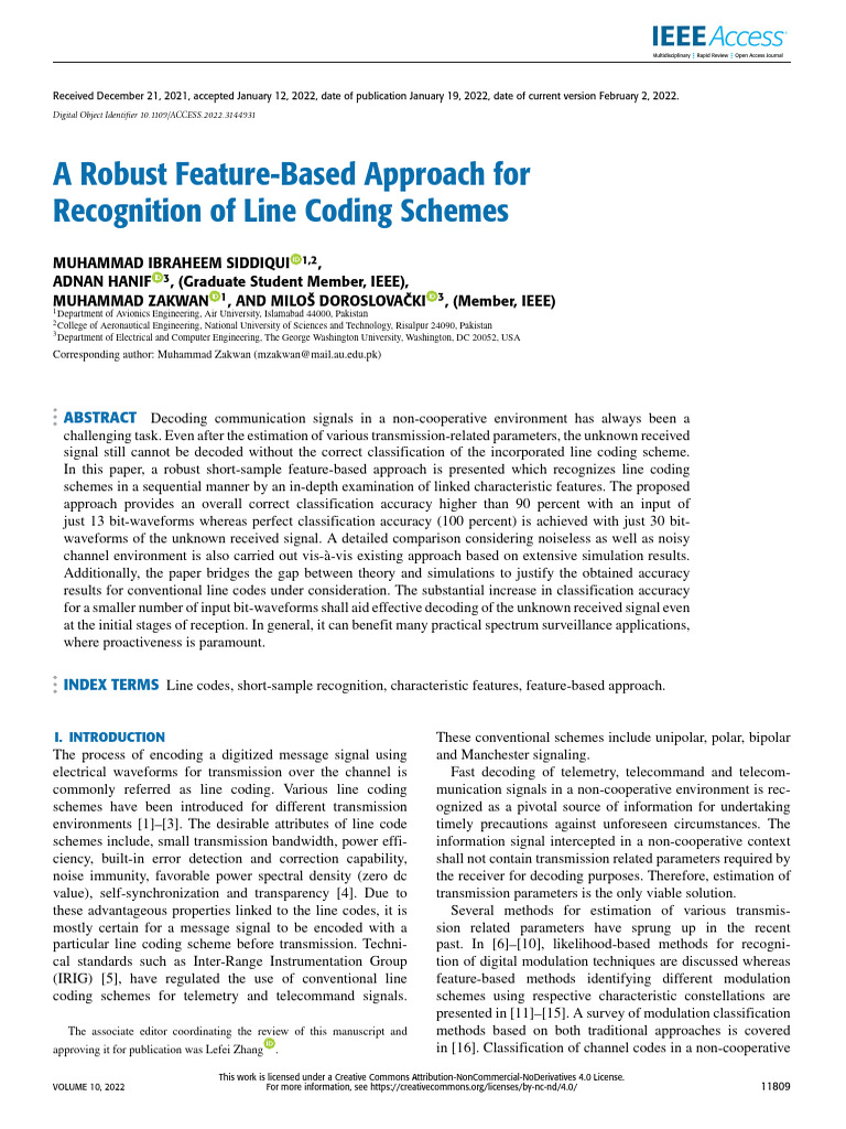 A Robust Feature-Based Approach For Recognition of Line Coding Schemes ...
