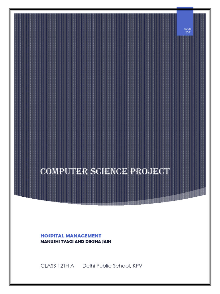 Sample Project File CS XII | PDF | Databases | My Sql
