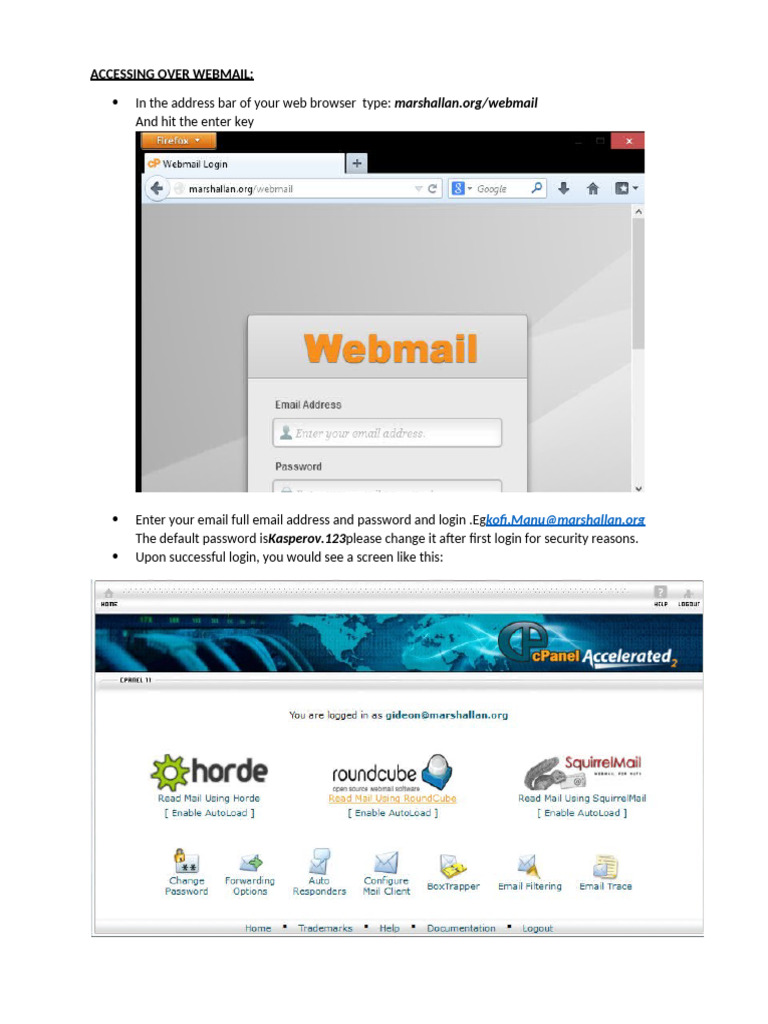Accessing Over Webmail | PDF | Computing | System Software