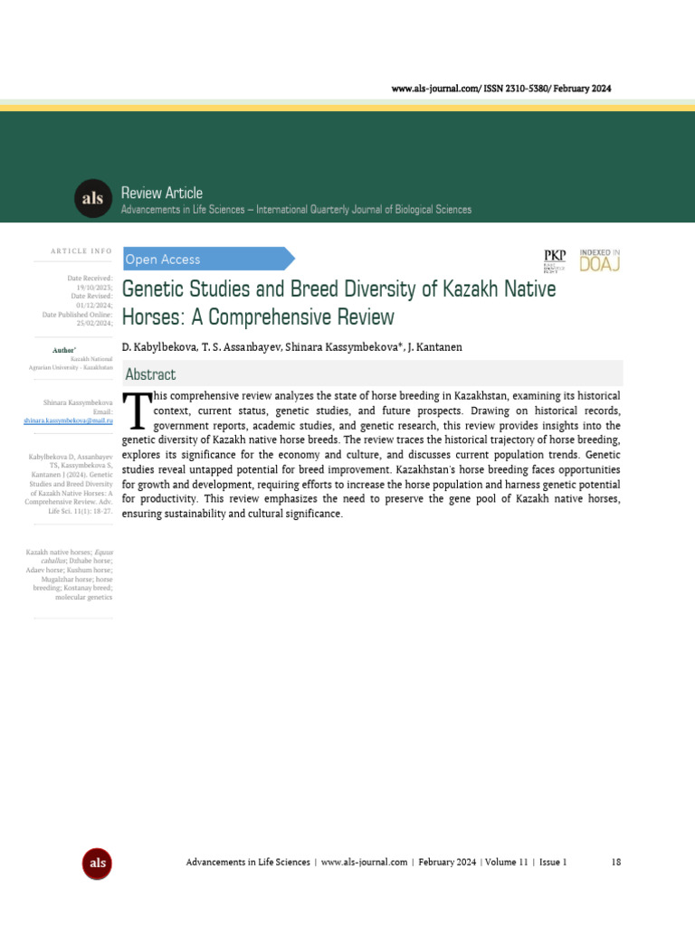 1 | PDF | Single Nucleotide Polymorphism | Horses