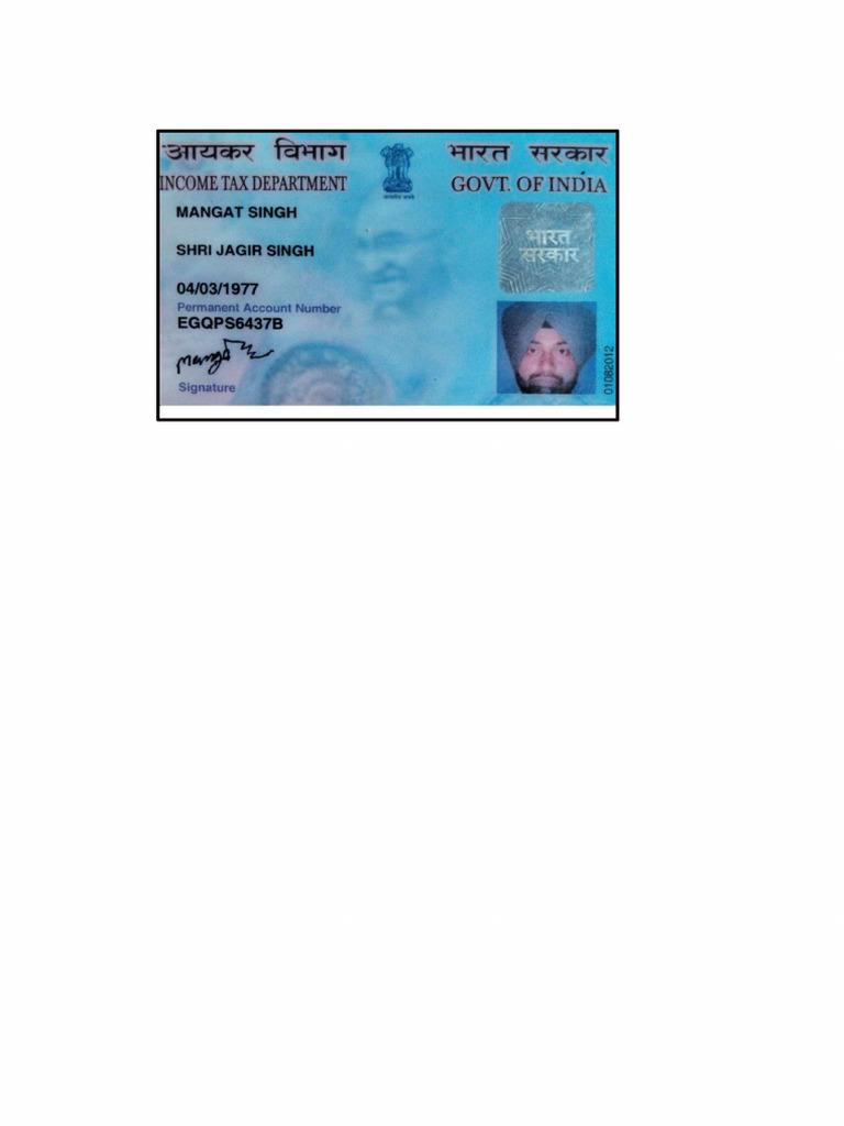 M Pan Card | PDF