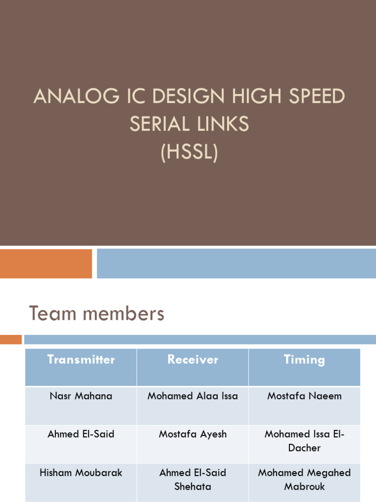 (PPT) Analog IC Design of High Speed Serial Link Transceiver For 10 ...