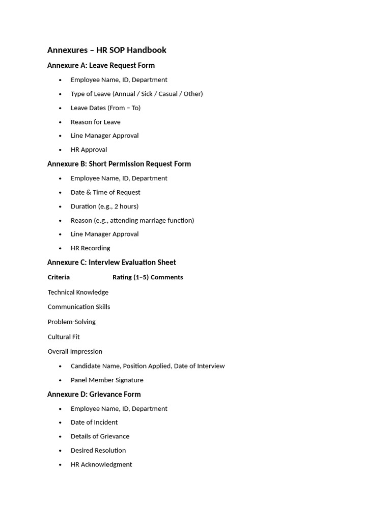 Annexures | PDF