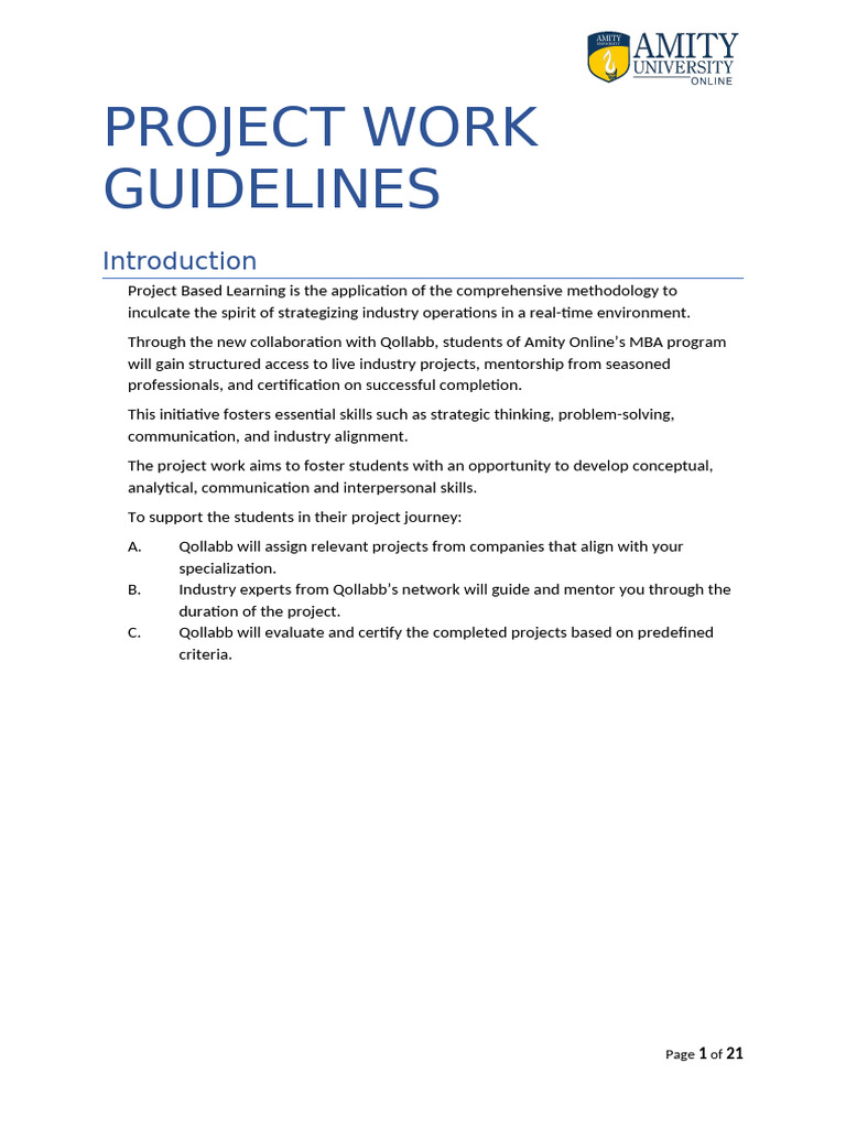 Project Report Preparation Guidelines | PDF | Methodology | Abstract ...