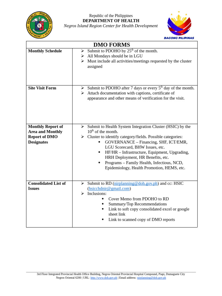 DMO-FORMS | PDF