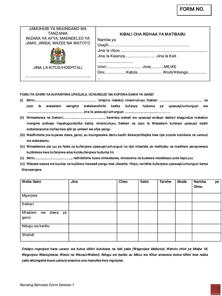 6B. Consent Form-Swahili Version | PDF