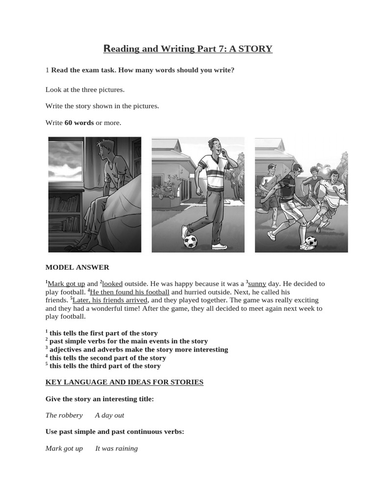 KET Reading and Writing Part 7 KET | PDF | Adverb | Verb