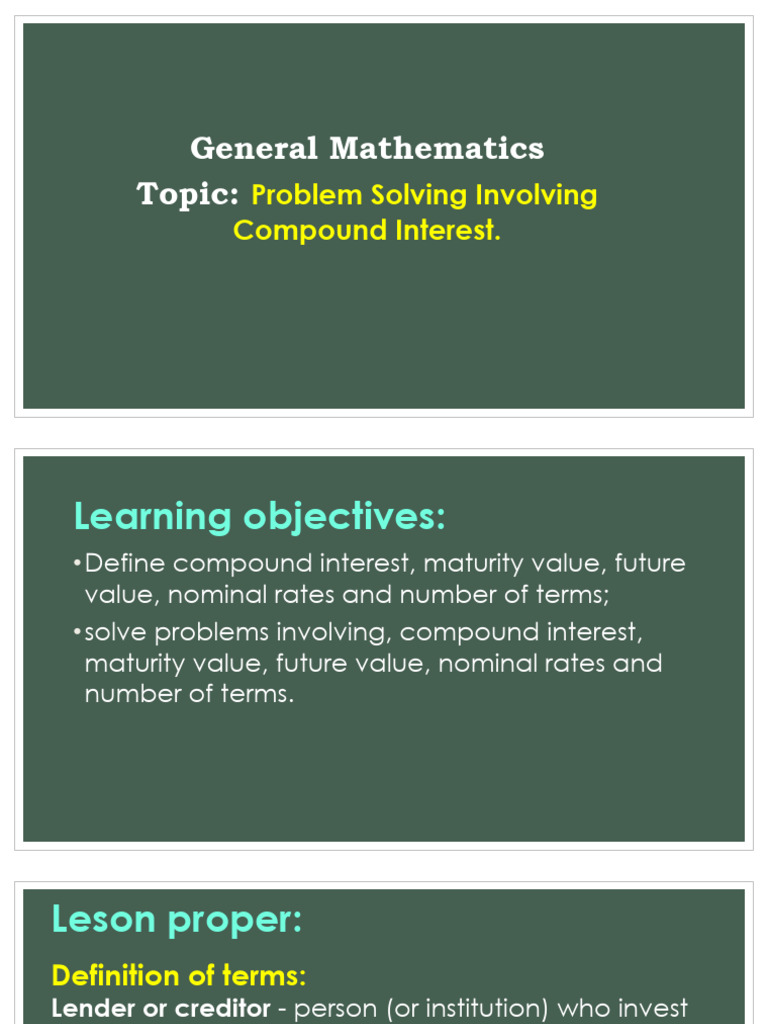 Compound Interest | PDF