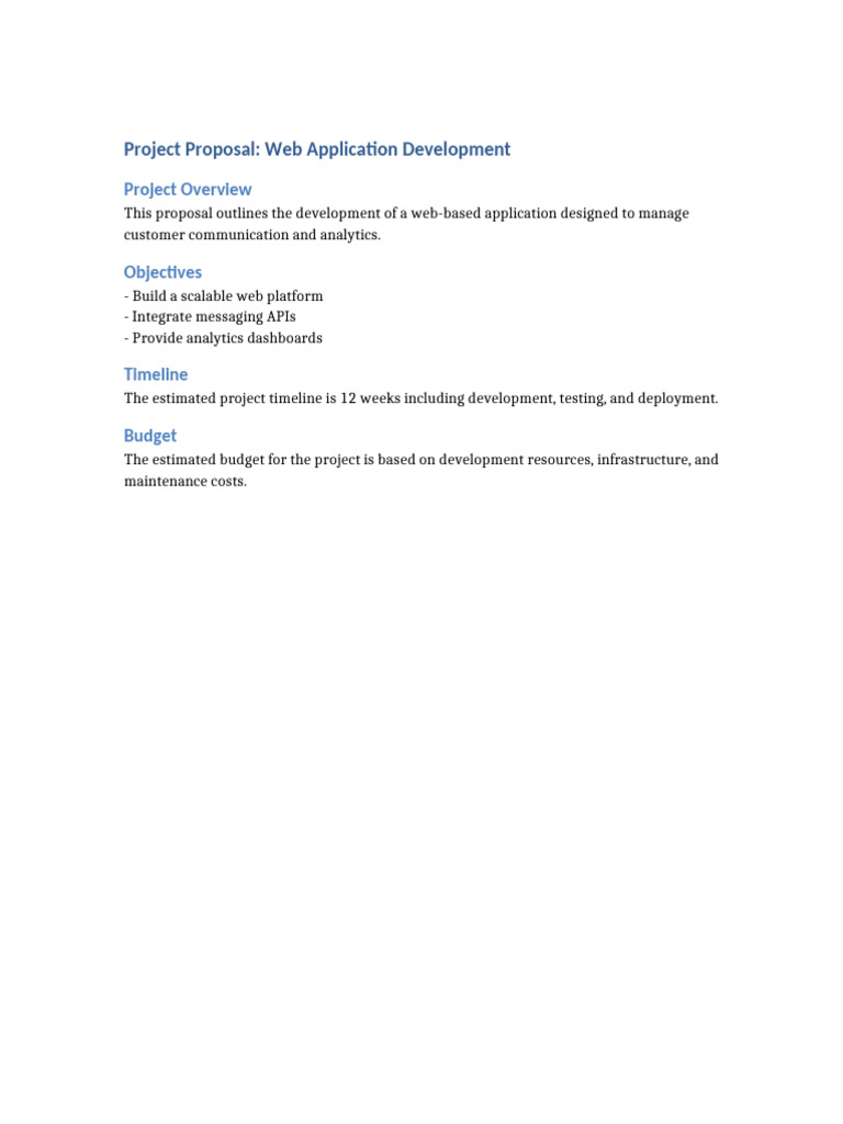 Web Application Project Proposal | PDF