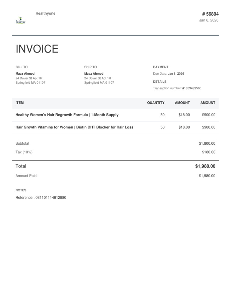 Invoice 56894 | PDF