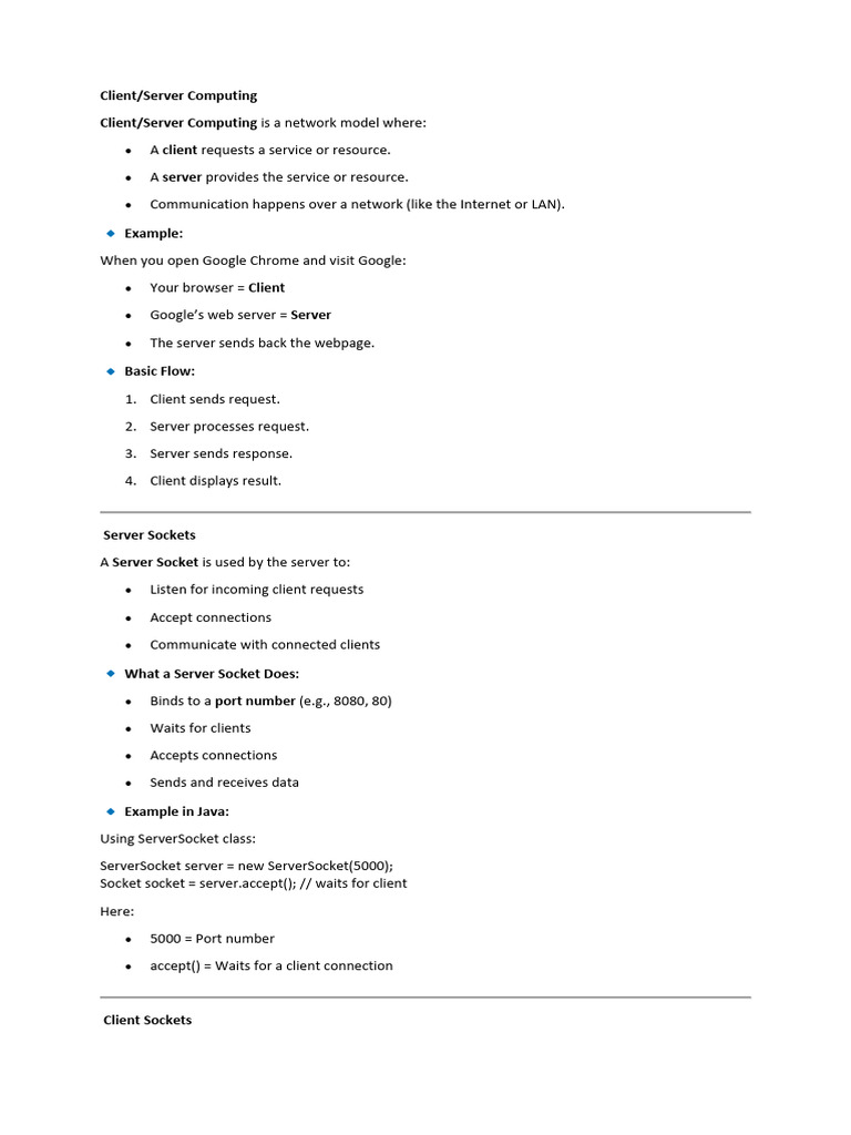 Client Server | PDF