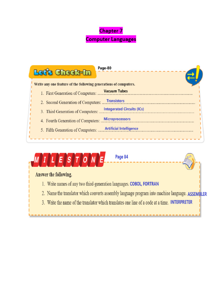 Class 7 Computer Book Work Term2-3 | PDF