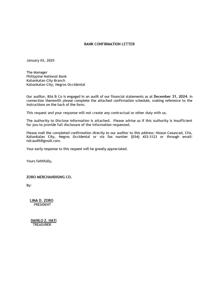Bank Confirmation - PNB | PDF