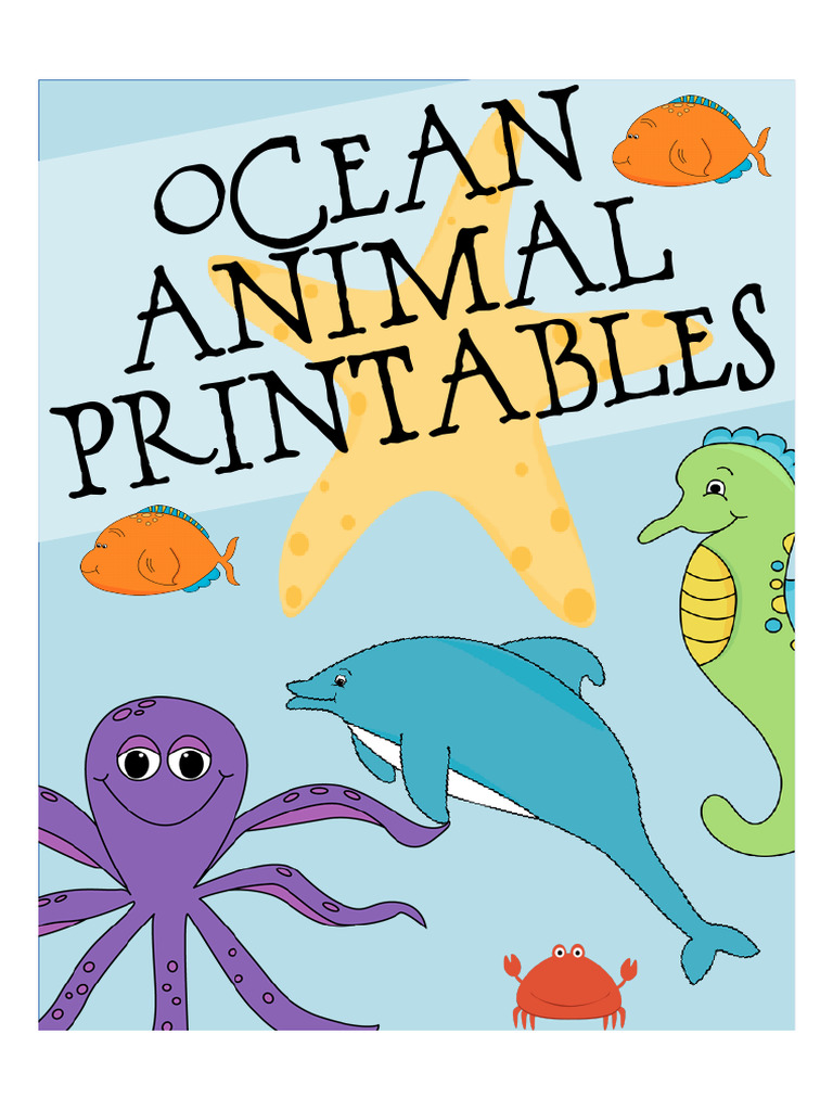 Ocean Animal Printables2 | PDF