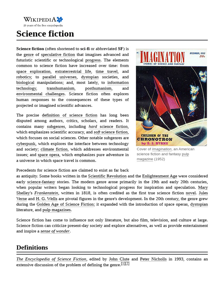 Science Fiction | PDF | Science Fiction | Speculative Fiction
