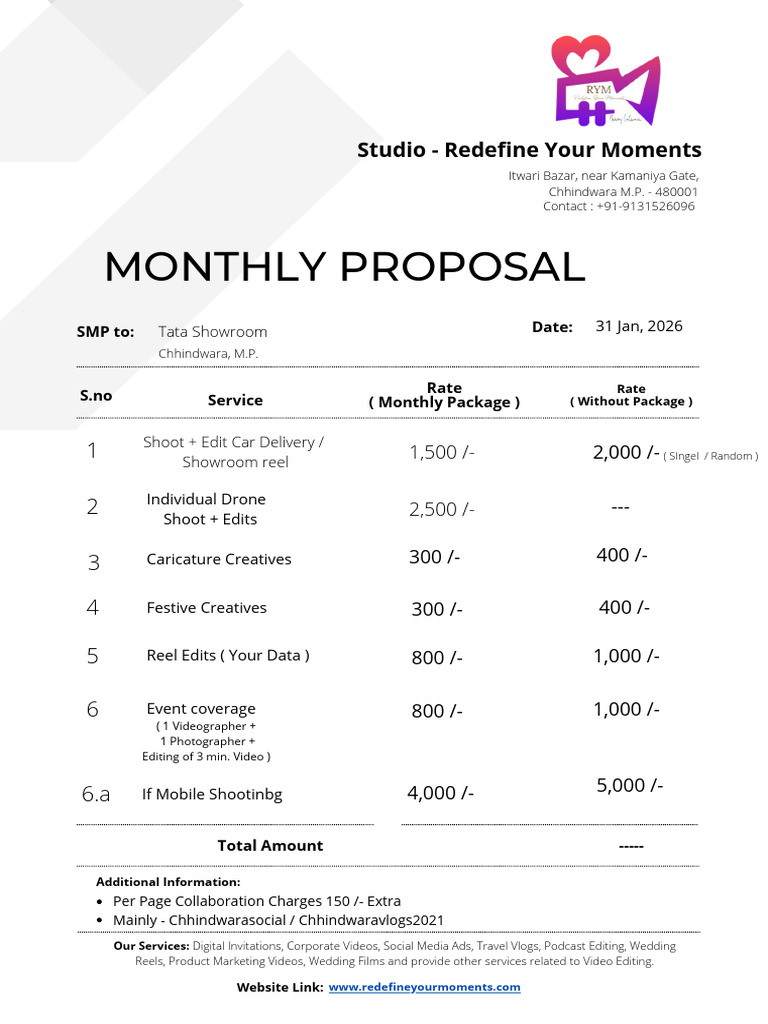 Tata Showroom Package | PDF