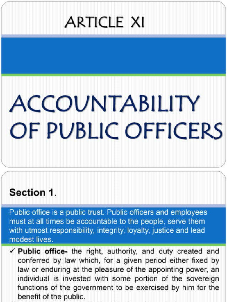 Accountability of Public Officers | PDF