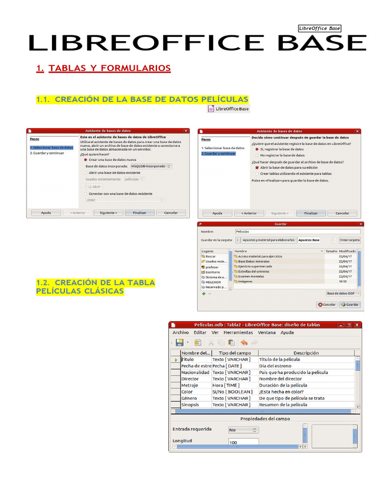 APLOF1SMR - UD5 - Ejercicios LibreOffice Base | PDF | Ventana ...